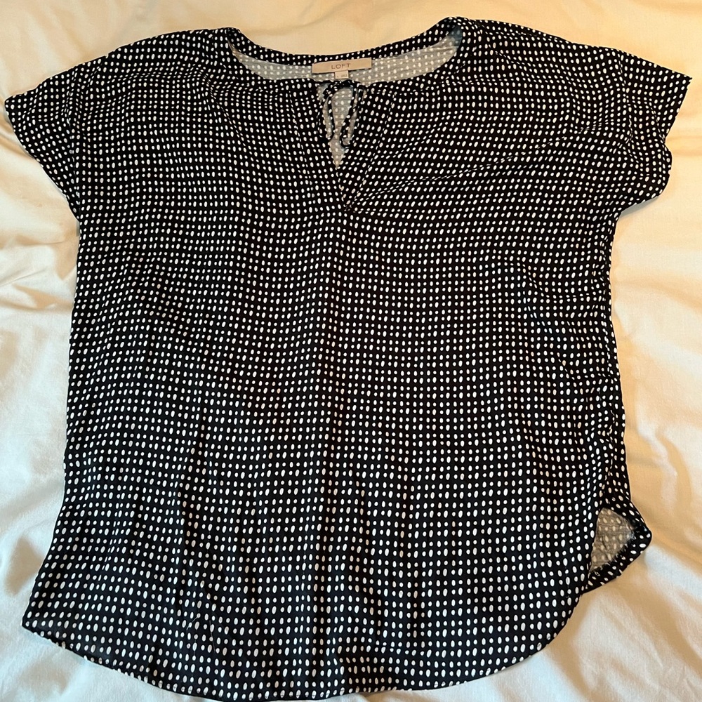 Loft Mix Media Blouse